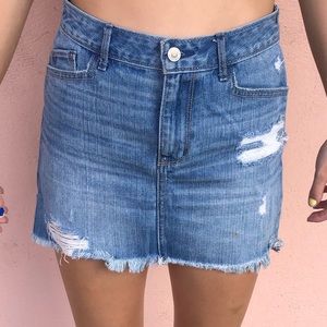 Hollister Co. Denim Distressed Skirt